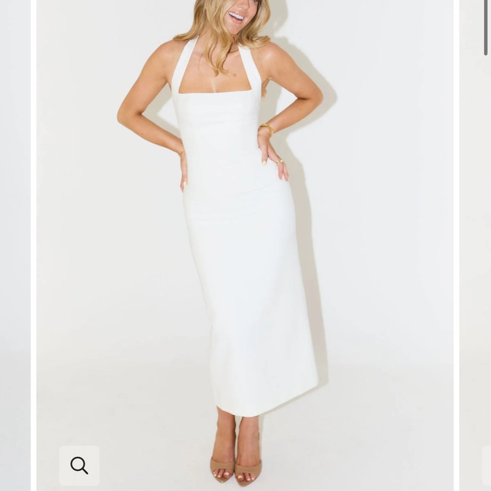 Odd Muse - The Ultimate Muse White Halter Neck Midi Dress